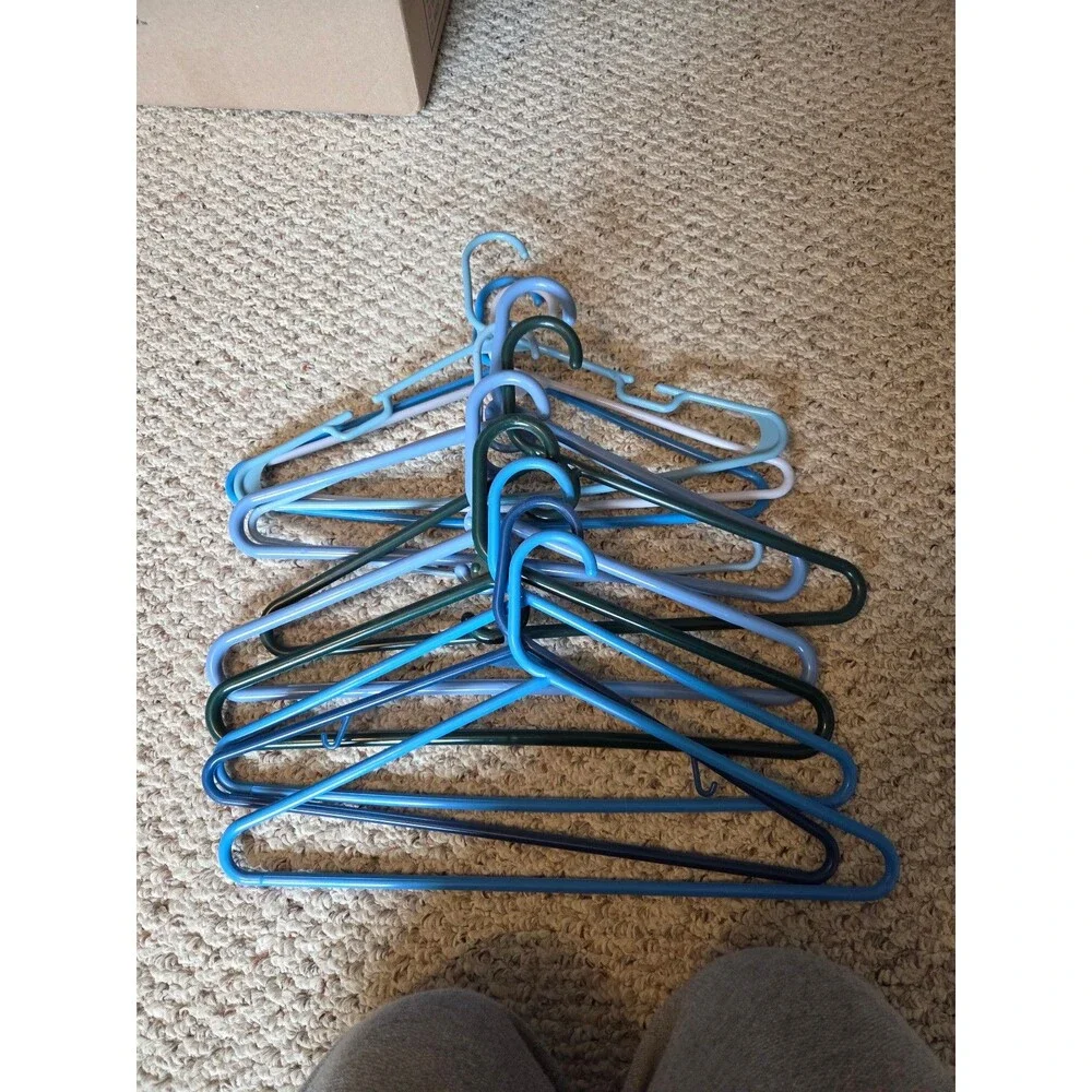 Lot of Blue Hangers